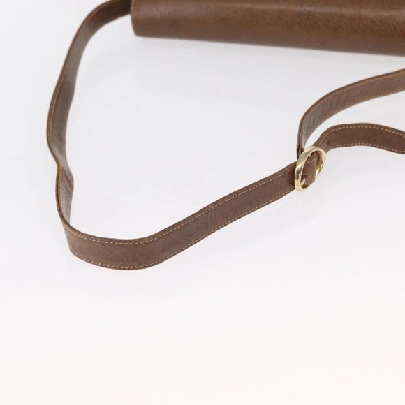 GUCCI Shoulder Bag Leather Brown Gold Auth am9842 - Picture 8 of 16